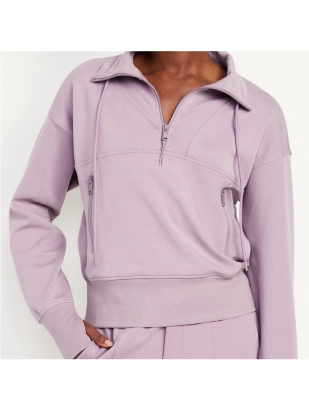 Old Navy dynamic fleece quarter zip purple